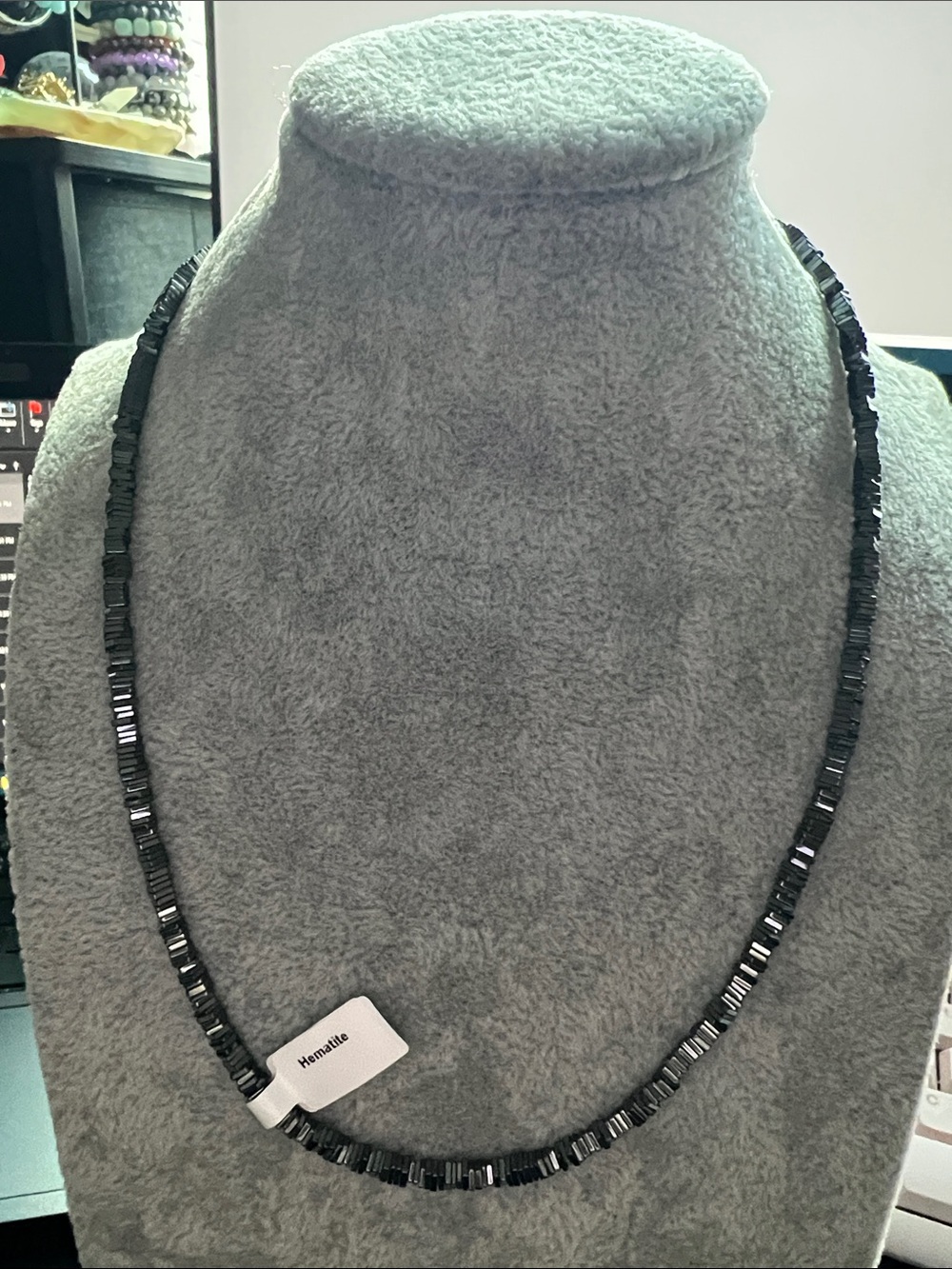 Classic Hematite Bead Necklace - Women's Black Jewelry